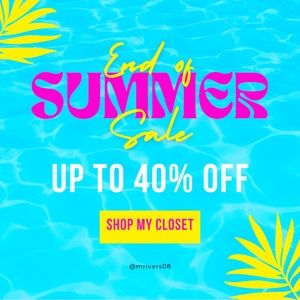 End of Summer Sale! Up to 40% Off Through the End of September